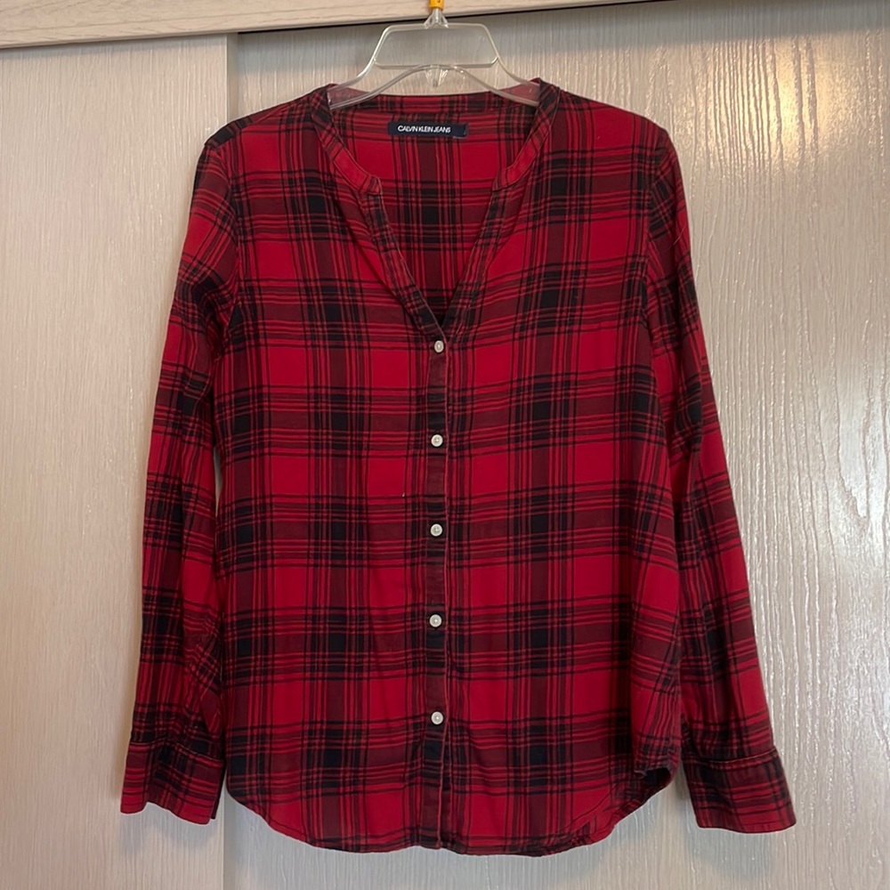Calvin Klein jeans plaid flannel